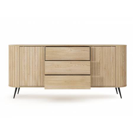 Komoda ryflowana dąb cremona 196 cm 2D3S LAVIA